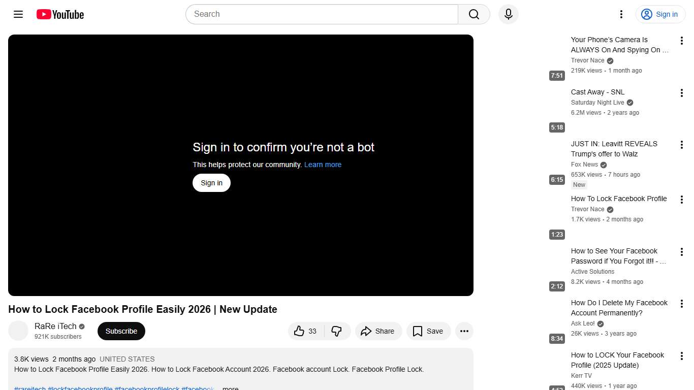 How to Lock Facebook Profile Easily 2026 New Update - YouTube
